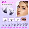 Yinaber Lash Extension Kit DIY 280pcs Individual Lash Clusters Kit 30D Curl 8-16mm Mix Cluster Eyelash Extension Kit with Lash Bond and Seal and Lash Tweezers for Self (30D-0.07D-8-16Mix KIT)