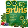 Gruns Adults Super Greens Gummies, Multivitamin Superfood Gummy Bears, Spirulina, Chlorella, Prebiotics & Fiber Gummies for Digestive Health, Adaptogens Supplement, 20 Vitamins & Minerals, 10 Count