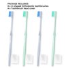Y-Kelin 4 Pcs U-Shaped Orthodontic Toothbrush Soft Bristle with 4 Toothbrush Head Cover for Orthodontic People Effective Cleaning Teeth