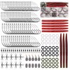 Wacky Rig Worm Hooks Kit – 163pcs Bass Fishing Wacky Worms Weedless Hooks O Ring Fishing Sinkers Fishing Swivels for Artificial Soft Stick Baits
