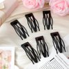 Chinco 24 Pieces Double Grip Hair Clips Metal Snap Hair Clips Women Hair Barrettes for Hair Making, Salon Supplies (Black, 2.8 Inch)