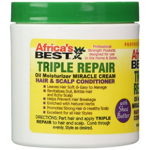 Africa's Best Triple Repair Oil Moisturizer Hair and Scalp Conditioner, 6 Ounce (Packaging May Vary)