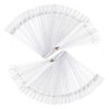 AHIER Nail Swatch Sticks, Swatch Sticks Nail Polish, Fan-shaped False Fake Nail Art Tips Sticks Polish Gel Salon Display Chart Practice Tool (100 Pack)
