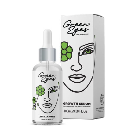 Green Eyes Hair Growth Serum with Tea Tree &amp; Coconut Oil, Perfect for Stimulating Hair Growth, Ba...