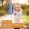 Light Autumn Compact Toy Storage and Playmat Bag (9" x 4" x 4") - Toy Organizer Bin for Kids Room - Drawstring Toy Holder for Fast Storage - On the go, Easy to Carry Toy Container during Travel
