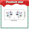 HIFANMM 10Pcs Christmas Fake Tattoos Xmas Cartoon Face Temporary Tattoos Snowflakes Snowmen Xmas Tree Santa Claus Tattoo Stickers for Adults Kids Eye Makeup Kit for Face Decor Supplies