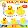 Lenwen Rubber Duck Bath Toy Inspirational Gift Motivational Rubber Ducks Thank You Gifts Inspirational Party Favors Baby Shower Decorations Birthday Party Favors Gift (60 Pcs,1.3 Inch)