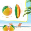 Redvigh Inflatable Beach Ball 4PCS, 16 Inch Rainbow Beach Balls Bulk for Swimming Pool Beach Game Hawaiian Tropical Theme Party Decorations Favors Supplies