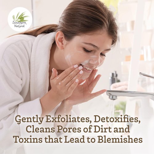 Southern Natural Activated Charcoal Soap Bar (3 Pack) Face and Body Soap For Sensitive Skin With Dead Sea Mud, Goat Milk & Peppermint Essential Oil