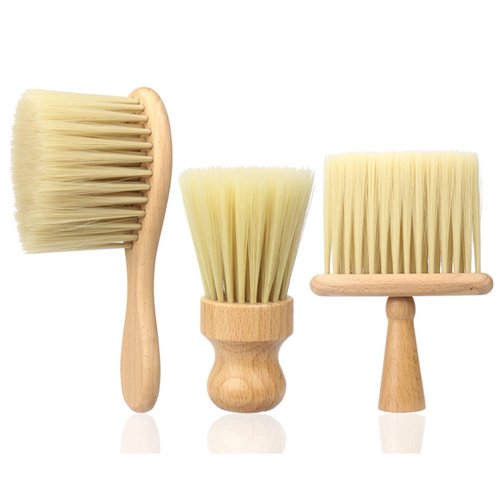 3 Packs Professional Barber Neck Duster Brush Hair Cutting Cleaning Ultra Soft Nylon Bristles Hairbrush Remove Loose Hair from Neckline Ears After Haircut