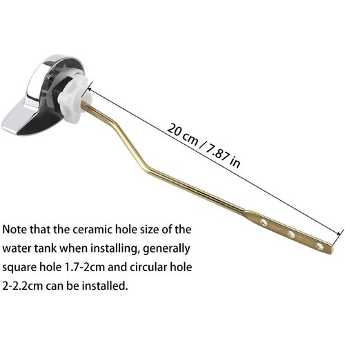 OULII Toilet Flush Lever Handle Universal Toilet Handle Replacement Compatible for Toilet Tank (Side Mount)