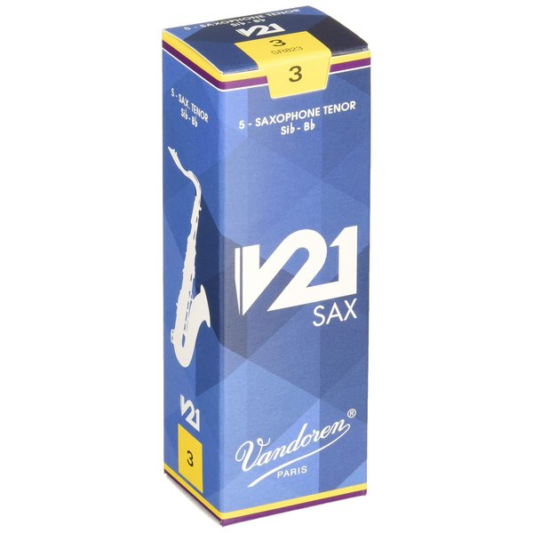 Vandoren SR823 Tenor Saxophone V21 Reeds Strength 3; Box of 5