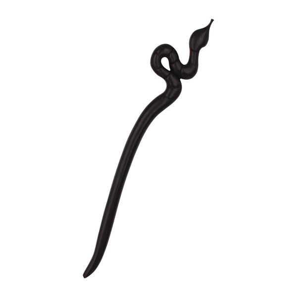 REAL SIC Natural Wood Hair Sticks for Women - Animal Hair Pin - Sustainable Retro Boho Fashion Chopstick Hair Forl for Long Hair (Snake)