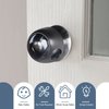 CLYMENE Improved Door Knob Covers Child Proof Door Handle Covers Child Safety, Baby Proof Door Knob Locks for Kids, 4 Pack (Clear-Black)