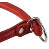 Round Genuine Rolled Leather Choke Dog Collar 19" Long Red