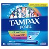 Tampax Pearl Tampons Trio Pack, Super/Super Plus/Ultra Absorbency with BPA-Free Plastic Applicator and LeakGuard Braid, Unscented, 34 Count