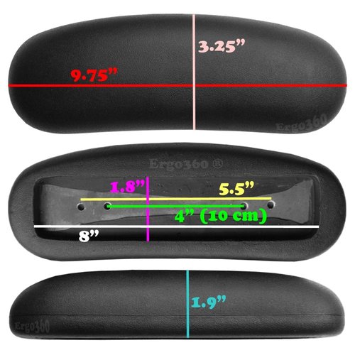 Ergo360 Replacement Office Chair Arm Pads Complete Set of 2