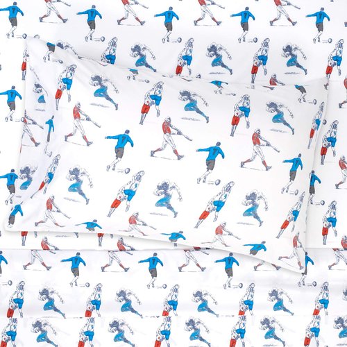 1500 Supreme Kids Bed Sheet Collection - Fun Colorful and Comfortable Boys and Girls Toddler Sheet Sets - Deep Pocket Wrinkle Free Soft and Cozy Bedding - Twin, Sports