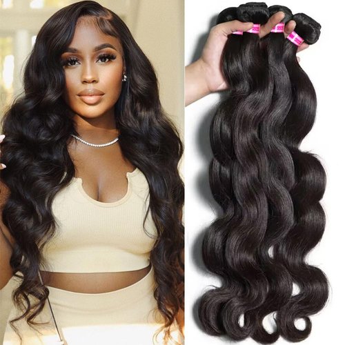 Body Wave Bundles Human Hair 100% Unprocessed Brazilian Body Wave Human Hair Bundles 14 16 18 Inch 3 Bundles Human Hair Body Wave Hair Extensions For Women