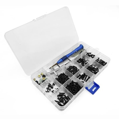 Yaohappy RC Car Screws Kit, RC Screws Kit Repair Tool Box Hardware Fasteners Replacement for Wltoys Wltoys 1/14 144001 RC Car