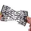 LOVEF 4Pcs Fashion Magic Beads Elasticity Double Hair Comb Clip Stretchy Hair Combs Clips