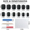 Bellelfin Short Press on Nails Square, 120Pcs Matte Color Fake Nails Full Cover Acrylic Glue on Nails Artificial False Nail with Adhesive Tabs for Women Girls Fingernails Design, Black Nails