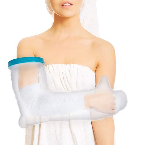 2024 Upgraded Waterproof Arm Cast Cover for Shower Adult Arm, Reusable Cast Shower Cover Arm, Cast Bag Cast Protector for Shower Arm, Broken Arm Shower Bag, Watertight Seal to Keep Cast and Bandage Dry