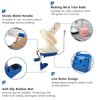 MAOPINER Needlecraft Yarn Ball Winder Hand-Operated, Manual Wool Yarn Winder Holder for Swift Yarn Fiber String Ball (Blue, White)