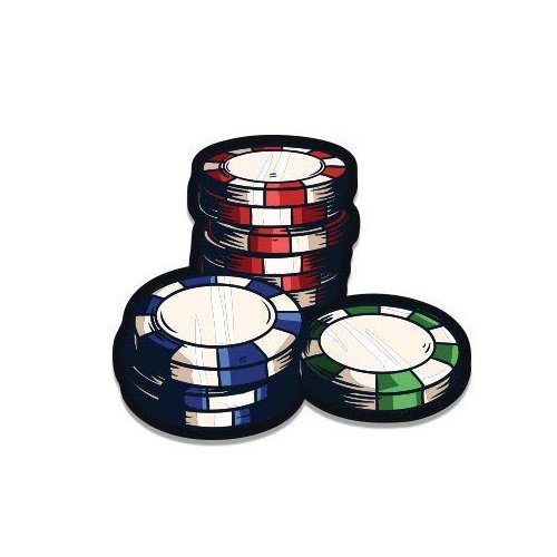 Poker Chips - 12" Vinyl Sticker Waterproof Decal