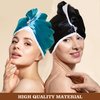 Chloven Satin Microfiber Hair Towel Wrap for Women - 2 Pack Quick Dry Towel Hair Wrap Curly Hair Towel Plopping Towel Wrap Towels Hair Drying Towel for Curly Long Hair with Button