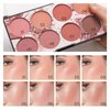 KYDA 8 Colors Face Blush Palette, Natural Matte Blush Palette, Smooth Blendable Powder Blush, Multiuse Makeup Palette