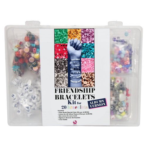 El Galeón Friendship Bracelet Kit DIY Albums Mix Beads for Bracelets Glass Alphabet Letter Beads Elastic (Albums Version)