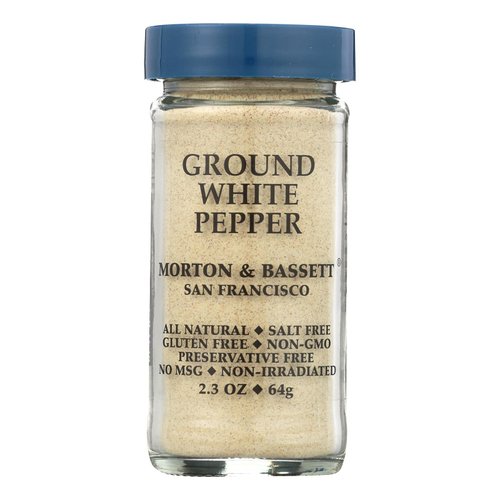 Morton & Bassett Ground White Pepper, 2.3-Ounce Jars, 3-Count Packs