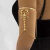 Rumtock Upper Arm Cuff with Gold Scorpion Tassels Pendant Halloween Women Costume Jewelry Adjustable Armlet Armband (Gold)
