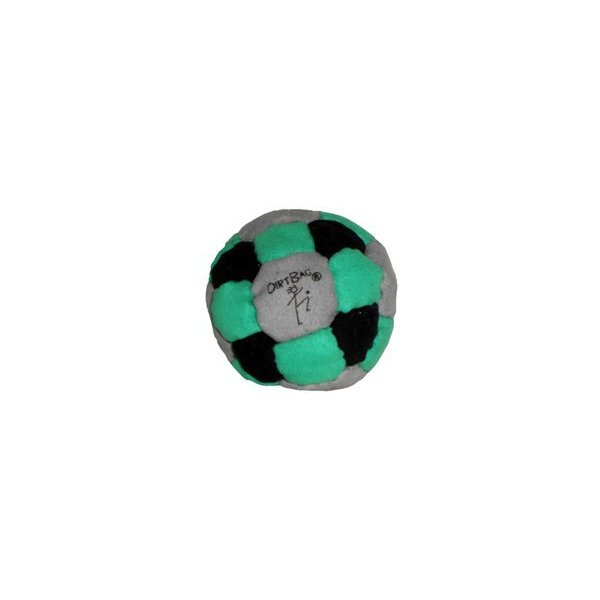 Dirtbag 26 Panel Footbag Hacky Sack, Flying Clipper Original Designed Footbag, Machine Washable, Hand Sewn - Grey/Green/Black