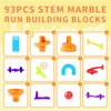 ZOZOPLAY 93Pcs STEM Marble Run Building Blocks, Colorful Track Pipe Blocks and Plastic Marbles, Creative Construction Toys for Ages 3+, Christmas & Birthday Gift Choice, Kindergarten & Daycare Toys
