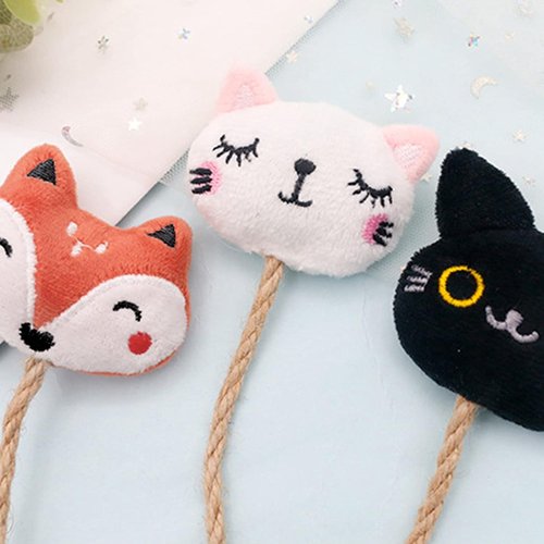 YSSZAM Fox Style Interactive Toys for Cats, Play Cat Toy Cat Toy Bell Design Anti-Scratch Linen Rope Cat Catnip Plush Toy Pet Supplies for Indoor Cat and Kitten Exercise - Foxes