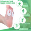 WILLBOND 60 Pcs Callus Pads Soft Felt Callus Oval Shape Corn Pads for Bottom of Foot Adhesive Foot Corn Pads for Men and Women Feet Toes Heel Pain Relief, White