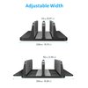 JARLINK Vertical Laptop Stand Holder, Aluminum Double Desktop Stand Holder with Adjustable Dock (Up to 17.3 inch), Fits All MacBook, Surface, Chromebook, and Gaming Laptops, Black