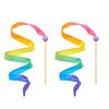 Sarah's Silks Mini Rainbow Streamer - Long Ribbon Wand for Kids, Pretend Play, Dance, Baton Stick Twirling, and Gymnastics Party Favors | 100% Silk and Wood Montessori and Waldorf Toys (2)