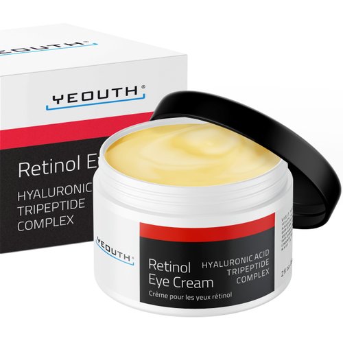 YEOUTH Retinol Eye Cream with Hyaluronic Acid, Hydrating Under Eye Cream for a Refreshed Appearance, Retinol Cream for Face, Eye Care 2oz