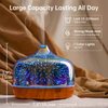 Porseme 500ml Essential Oil Diffuser 3D Glass Aromatherapy Ultrasonic Humidifier-Auto Shut-Off, Timer Setting, BPA Free for Home Hotel Yoga SPA Gift