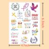 20 Sheets Christian Religious Temporary Tattoos Stickers 300Pcs Bible Verse Tattoos for Party Favors Decorations Supplies Motivational Scripture Faith Sunday School Prizes Gifts Rewards