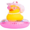 MuMyer Yellow Duck Car Ornaments Rubber Duck Car Dashboard Decorations with Love Glasses Mini Swim Ring Sun Hat Necklace for Car Dashboard Decoration