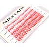 Colored Red Lash Clusters, 3D Volume 20D Curl C, Thickness 0.10mm, Length 8-16mm Mixed Tray, 100 PCS of Red Eyelash Clusters, Faux Mink Red Individual Lash Extensions DIY