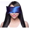 Happy Wraps Lavender Eye Pillow - Hot Cold Aromatherapy Satin Eye Mask for Yoga, Sleeping, Migraines, Stress, Relaxation - Gifts for Women, Birthdays, Coworkers, Christmas - Sapphire