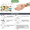 Generic Reptile Temporary Tattoos Birthday Party Supplies Favors Decorations Super Cute 96PCS Fake Tattoos Stickers for Boys Girls School Classroom Rewards Gifts Ideal Halloween