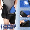 beister Hip & Thigh Brace Support with 5 Elastic Strips, Hamstring Compression Sleeve for Men & Women, Adjustable Groin Compression Wrap for Sciatica Pain Relief, SI Joint, Quad Muscle Strains