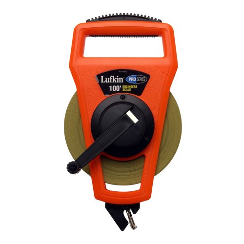 Crescent Lufkin 1/2" x 100' Pro Series Engineer's Ny-Clad Steel Tape Measure - PS1806DN