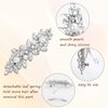Deoot Hair Barrettes, 4 Pcs Rhinestone Hair Clips for Women - Hair Clip Barrettes with Rhinestones Crystal & Metal Alloy, Flower Hairpins for Women - Hair Accessories for Wedding, Party, Everyday